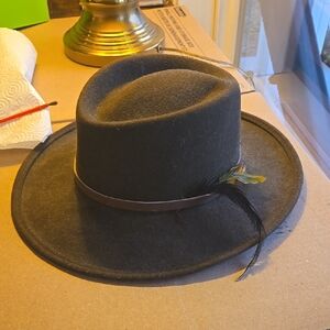 Broner small felt fedora dark brown
